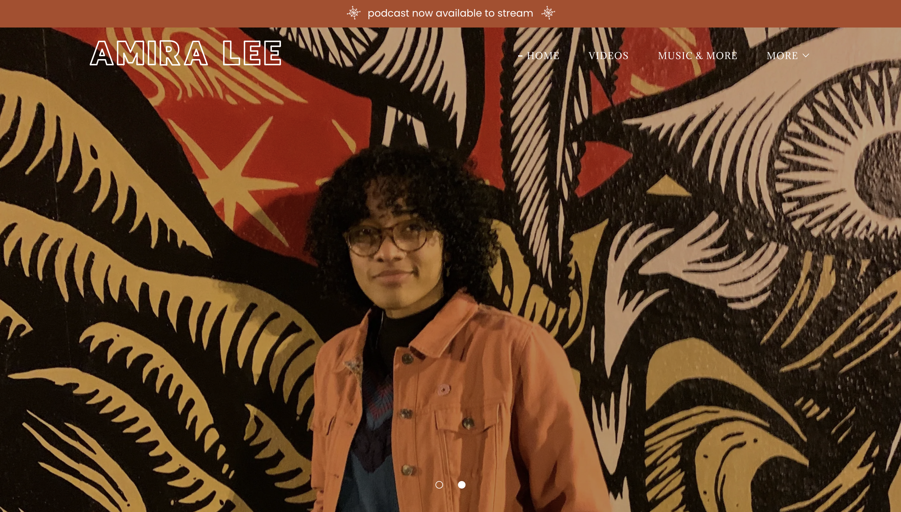 Screenshot of peronal website